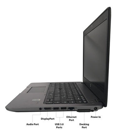 HP EliteBook 840 G3 – Intel Core i7‑6600U @ 2.6 GHz, 16GB RAM, 512GB SSD, Windows 11 (Refurbished, Grade B)
