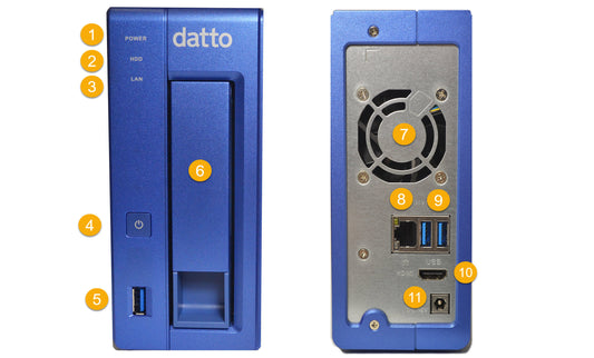Datto Alto 3 – 8GB RAM, 128GB SSD + 2TB HDD, Windows 10 ESU (Refurbished, Grade B)